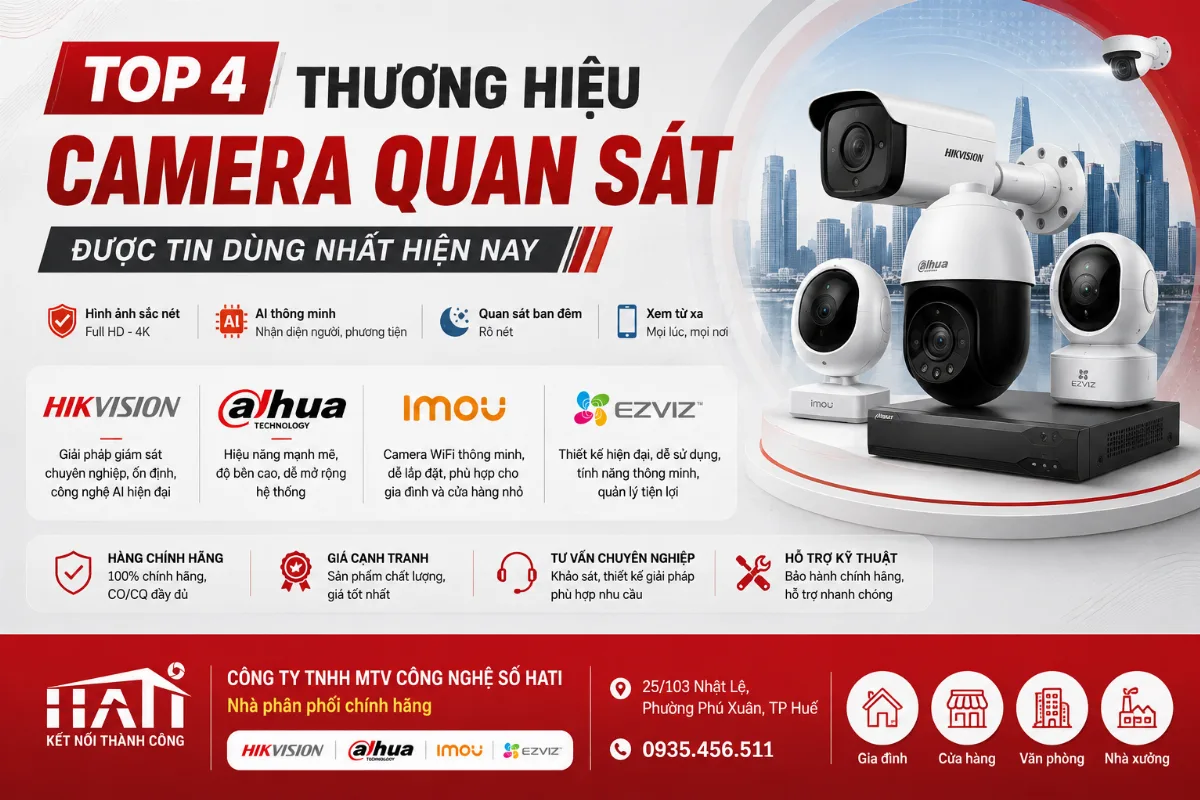 Top 4 Thương Hiệu Camera Uy Tín Được Tin Dùng Tại Huế