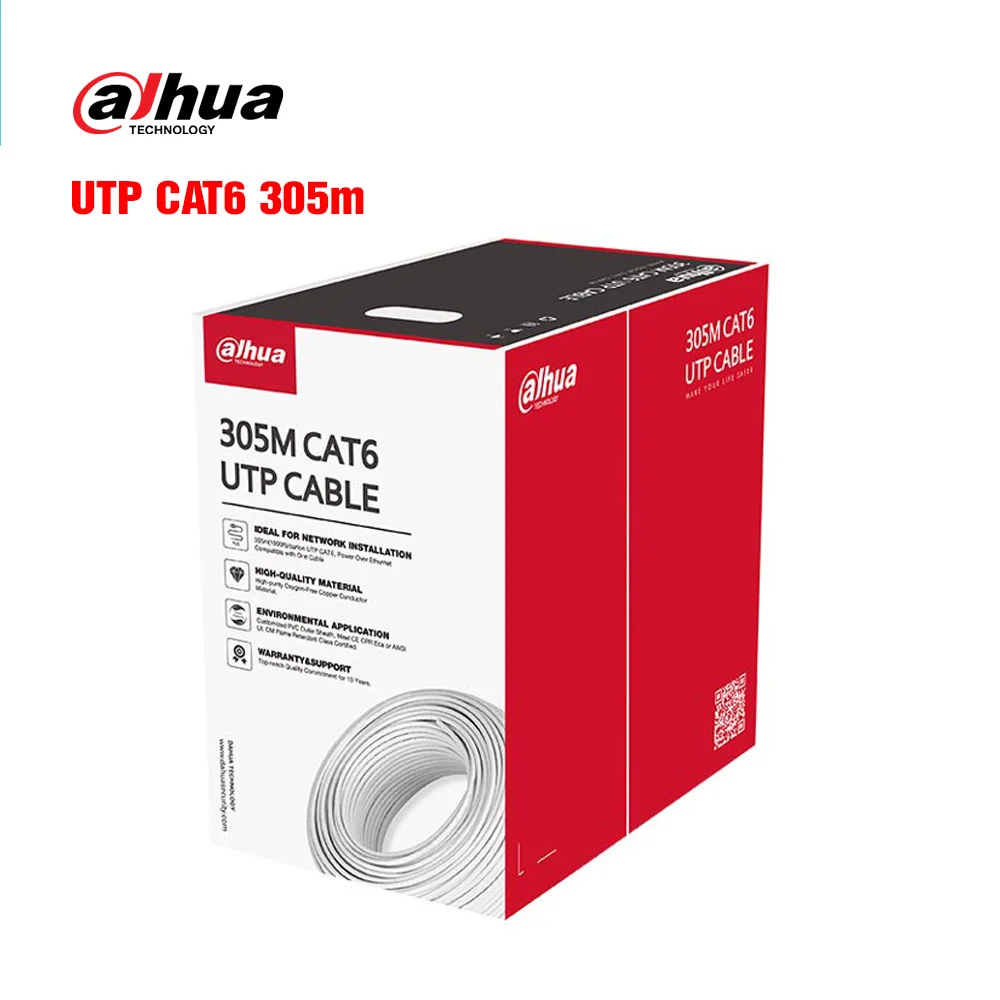 Cáp mạng UTP CAT.6 305m DAHUA DH-PFM920I-6UN-CN (Vỏ màu Trắng) chính hãng