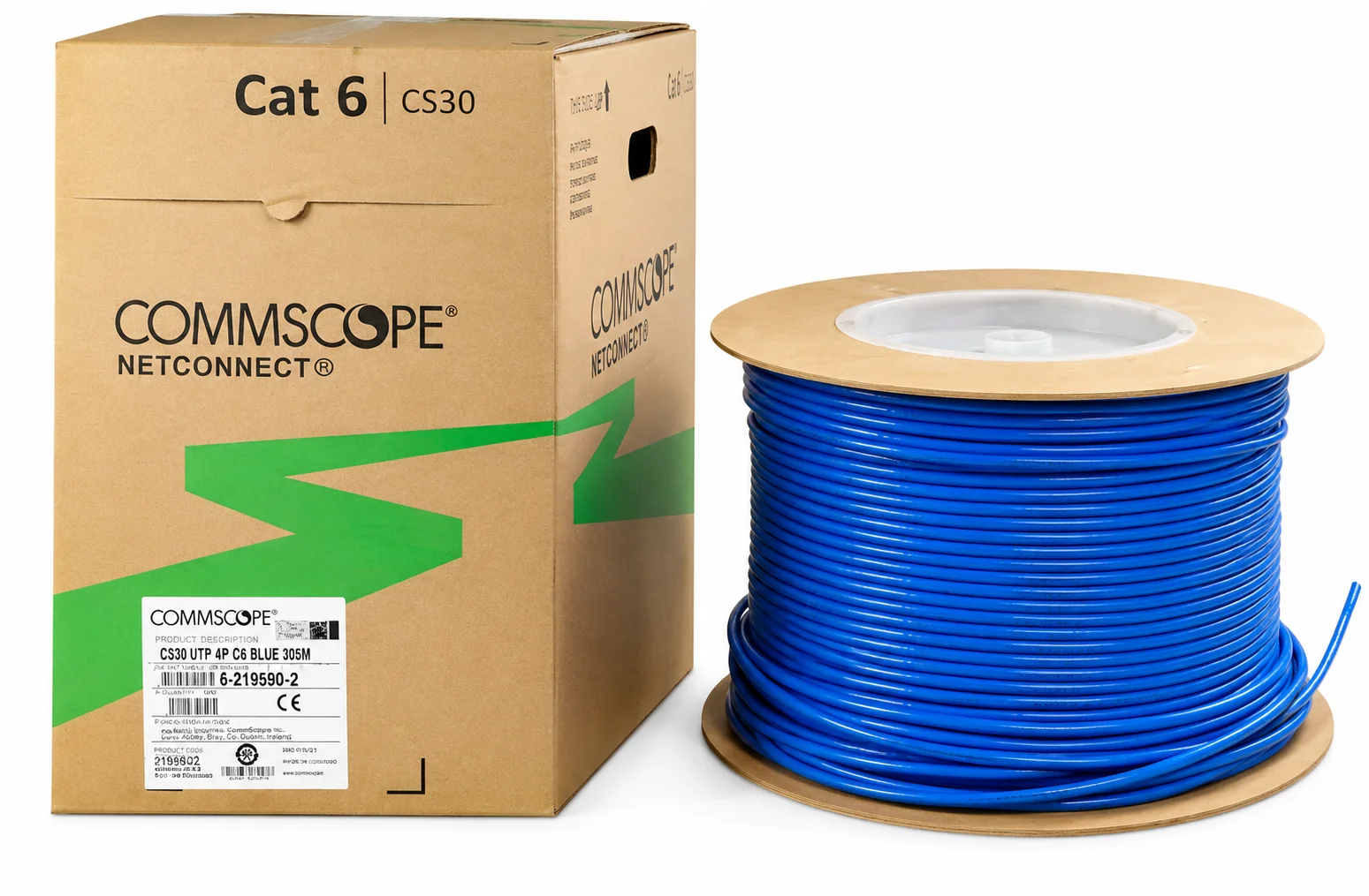 Dây mạng AMP Commscope Cat6E – UTP 24AWG, mã 1427071-6 chính hãng Hati Solutions